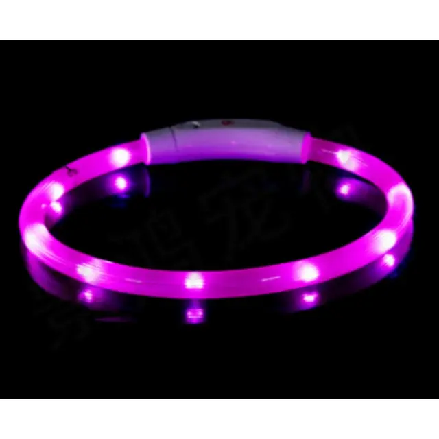 Κολάρο Κατοικιδίου Με Φώς Led - 70cm, ΡΟΖ