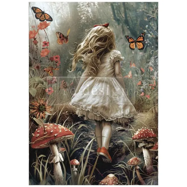 Decoupage Fiber Paper Prima Re-Design, Dreamlike Trails, 59.4x84.1cm