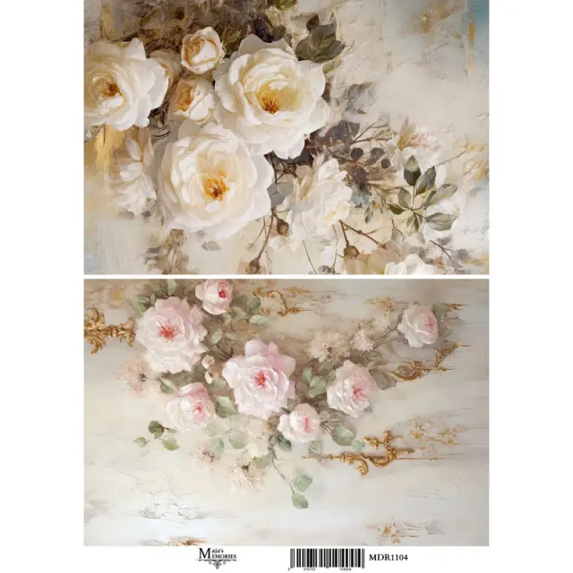 Ριζόχαρτο Maja's Memories, 30x42cm, Τριαντάφυλλα, MDR1104