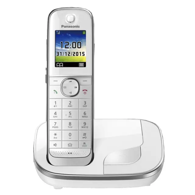 Ασύρματο Ψηφιακό Τηλέφωνο Panasonic KX-TGJ310GRW Λευκό με Υποδοχή Hands Free Λειτουργία Διακοπής Ρεύματος και Baby Monitor 3