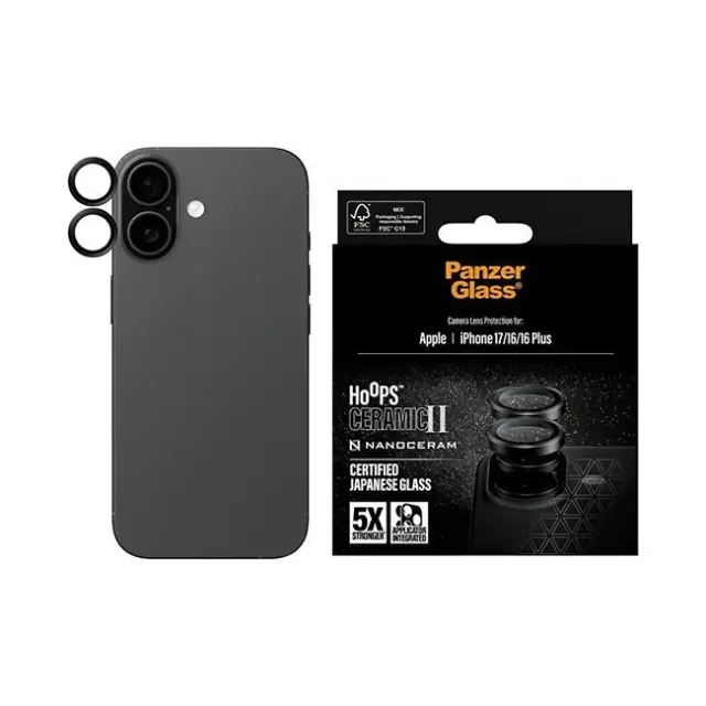 PanzerGlass Camera Protection Hoops Ceramic II Apple iPhone 17/16/16 Plus