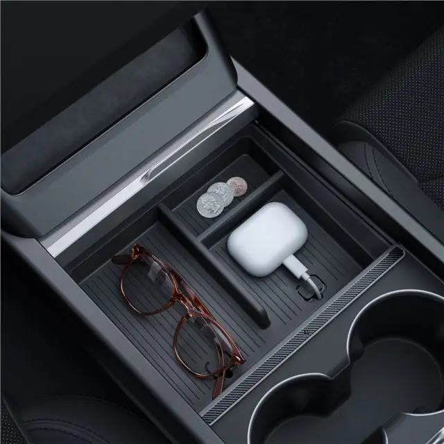 Spigen Tesla Console Organizer (Bottom), black - Tesla Model 3 2024 3