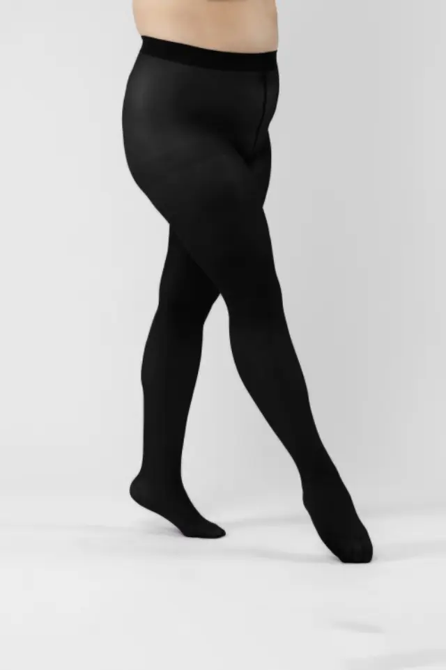 Μαύρο καλσόν plus size