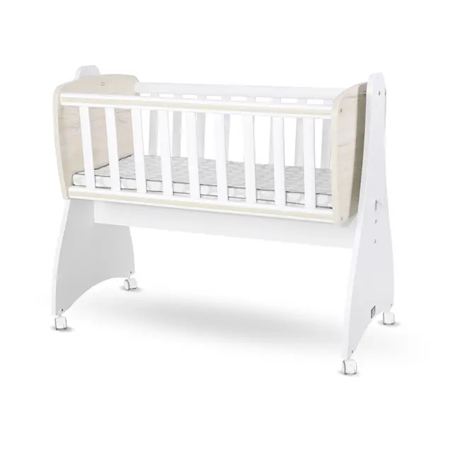 Lorelli Βρεφικό κούνια - παιδικό κρεβάτι "First Dreams" White -Light oak Λευκό