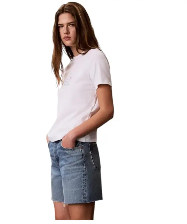 Calvin Klein - Γυναικείο T-Shirt SS Classic Handwriting Logo Tee LV047G800G-YAF Λευκό 2