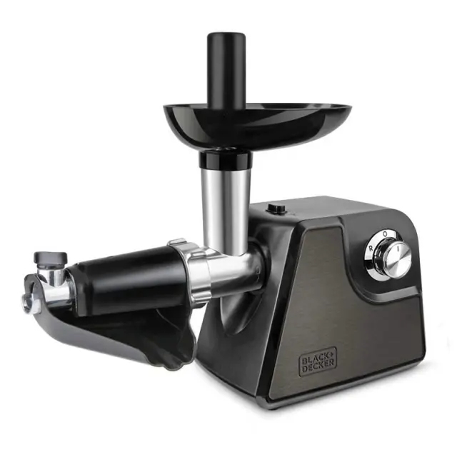 Black + Decker Meat Grinder 1000W with Tomato Kit Black