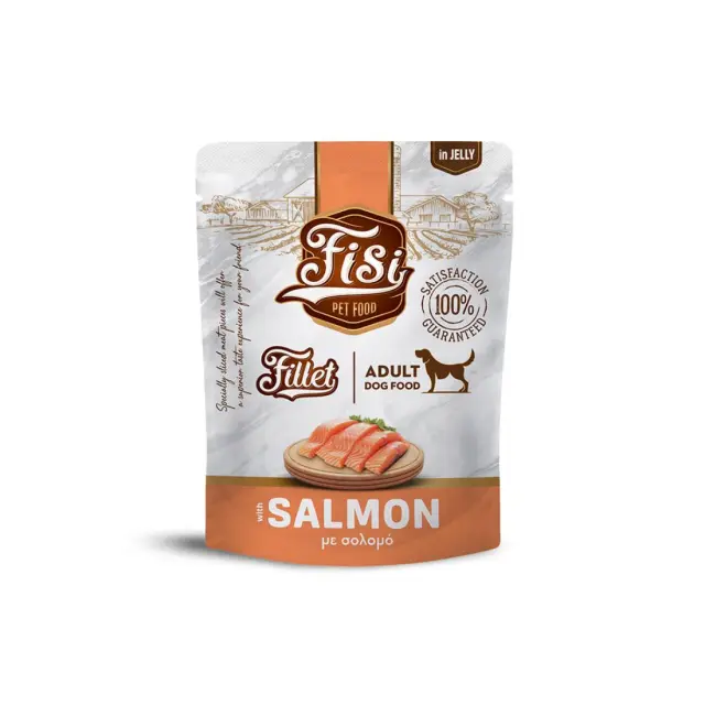 Fisi Fillet Adult Dog Σολομού Σε Ζελέ Pouch 8x500gr