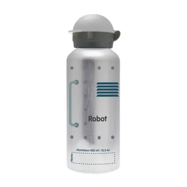 Laken Παγούρι Αλουμινίου Hit Cap 450ml Robot Ασημί (848073) 2