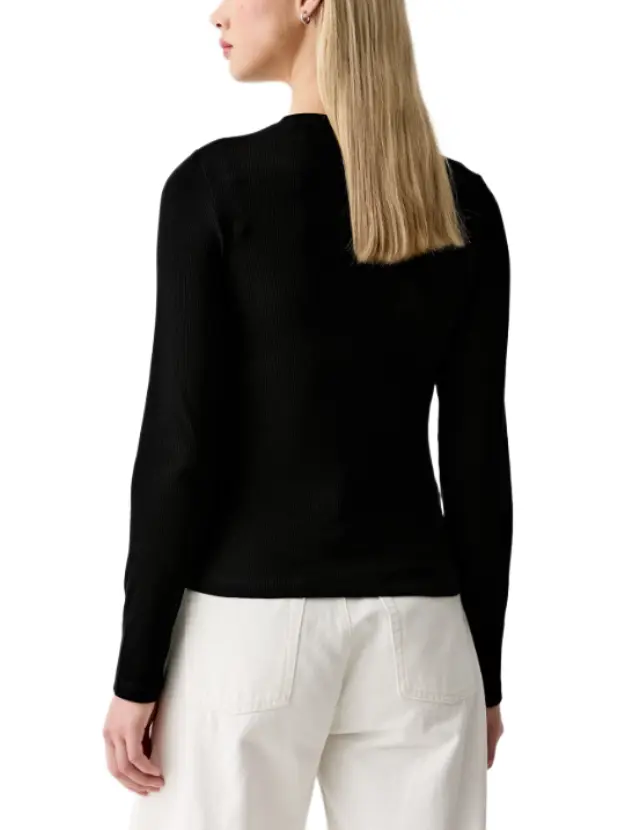 Guess γυναικεία μακρυμάνικη ριμπ μπλούζα slim W6YP14K3821-1 2