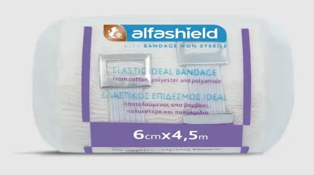 Alfashield Elastic Ideal Ελαστικός Επίδεσμος (6cmx4,5m), 1Τεμάχιο