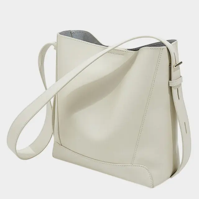 Δερμάτινη Γυναικεία Τσάντα Shopper ‘Ωμου Foxer 9136015F άσπρο - One Size 2