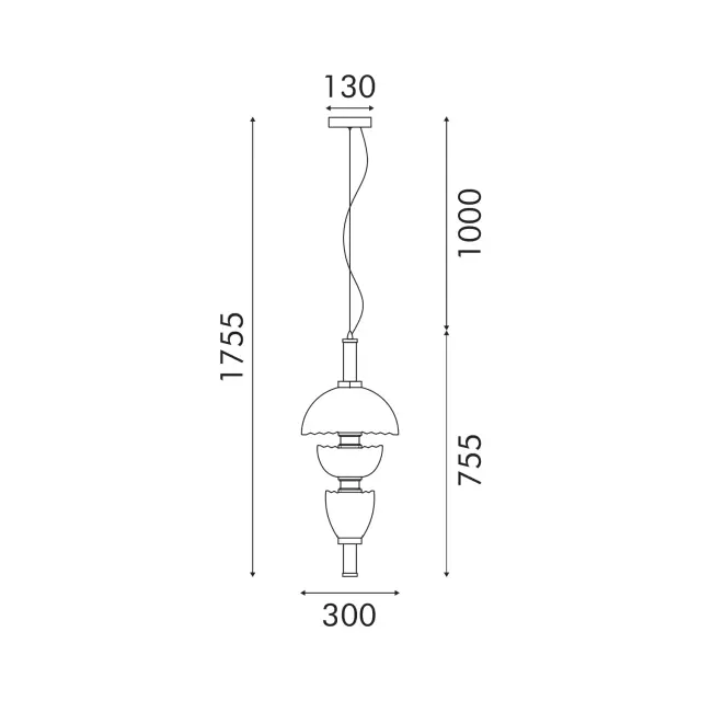 ΚΡΕΜΑΣΤΟ ΦΩΤΙΣΤΙΚΟ ACA HM24119C ΧΡΥΣΟ ΦΙΜΕ ΓΥΑΛΙ LED 15W 3000K-4000K-6000K IP20 D30XH120CM / HM24119C 3