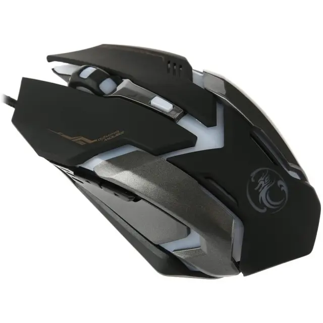 Ενσύρματο Ποντίκι iMICE V6 Gaming 6D με 6 Πλήκτρα, 3200 DPI, Multimedia και LED Φωτισμό. Μαύρο-Γκρι 3