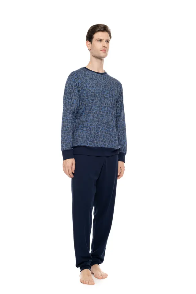 Ulisse Pyjama Modern Plaid σετ ανδρική χειμερινή πυτζάμα W-M840-1 2