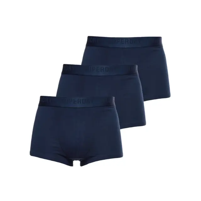 Superdry Ανδρικό Boxer Trunk Organic Cotton - Τριπλό Πακέτο, Χρώμα Richest Navy - S