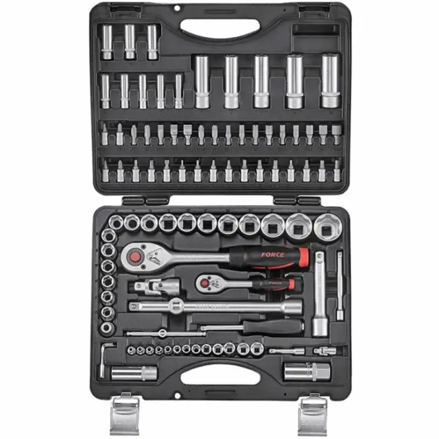 ΚΑΣΕΤΙΝΑ ΚΑΡΥΔΑΚΙΑ ΕΞΑΓΩΝΑ 1/2-1/4" 94ΤΕΜ FORCE 4941-5
