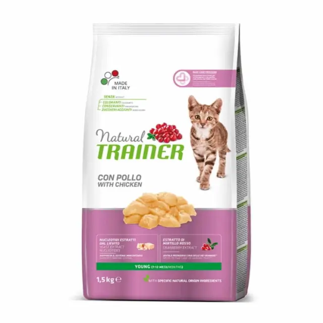 Natural Trainer Low Grain Young Cat Chicken 1,5Kg Μονόχρωμο