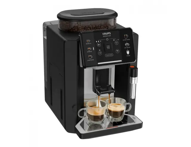 Αυτόματη Μηχανή Espresso Krups Sensation EA910A10 με ισχύ έως 1450W, χωρητικότητα δοχείου νερού 1.7L και πίεση 15 bar - Black EA910A10 2