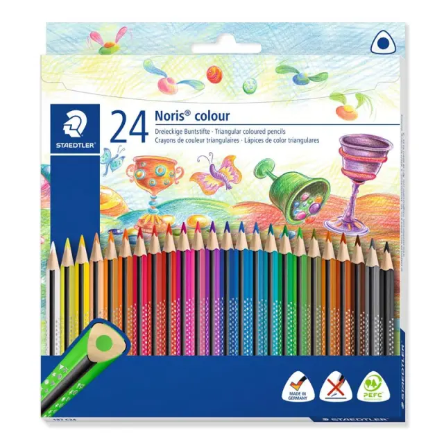 Staedtler Noris Ξυλομπογιές Χρωματιστές, 24 Χρώματα