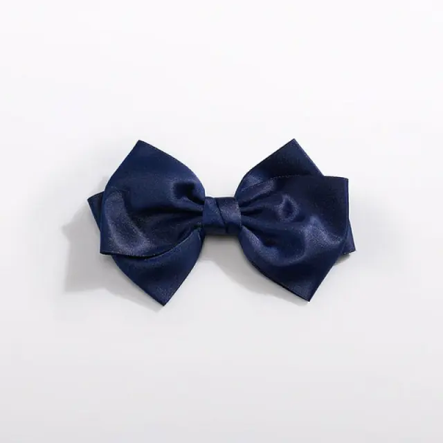 Mini 2 έως 10 ετών Τσιμπιδάκι διπλός φιόγκος μπλε γυαλιστερό - One Size