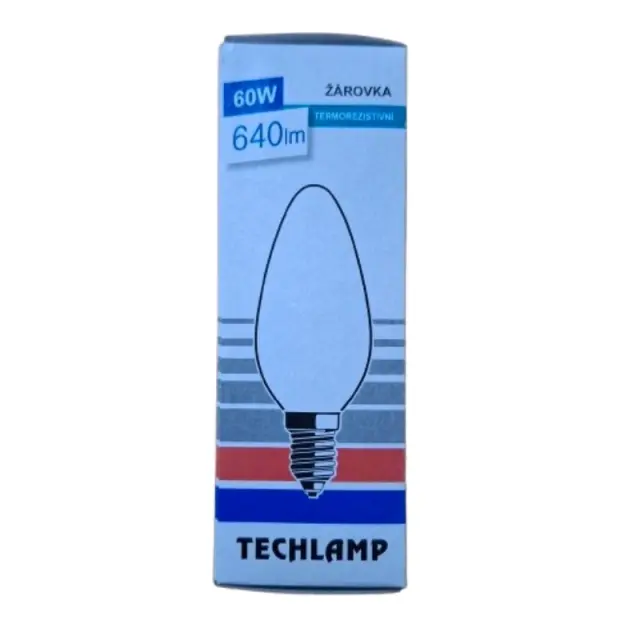 Techlamp Λάμπα Κερί Ε14/60W Γάλακτος