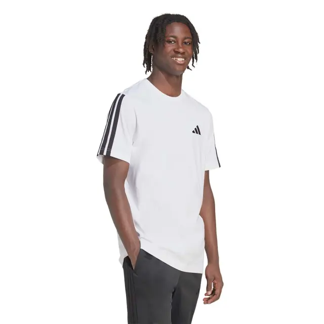 adidas Sportswear Men's 3Stripes Single Jersey T-Shirt Άσπρο JV6784 (adidas Sportswear) - XXLarge 3