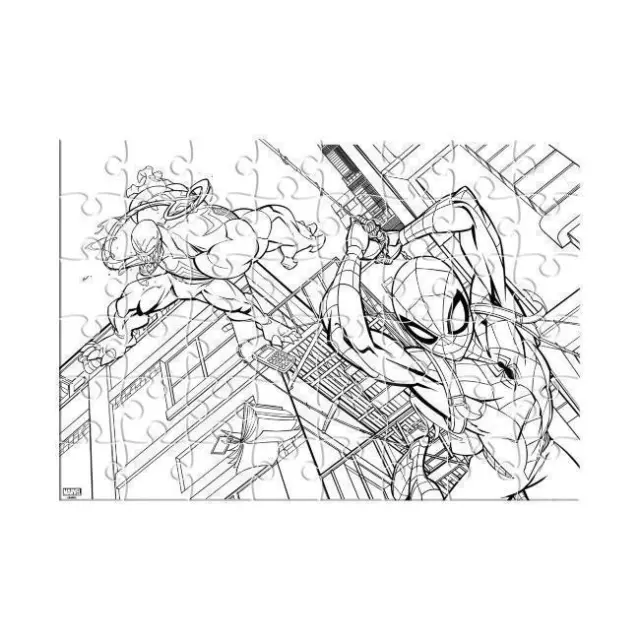 Diakakis Puzzle Χρωματισμού Κύβος 2 Όψεων Spiderman 48 τεμ. (000500942) 3