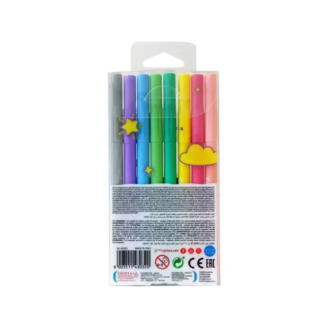 Carioca Pastel Πλενόμενοι Μαρκαδόροι Ζωγραφικής σε 8 Χρώματα/ 239.430320 (Carioca) 2
