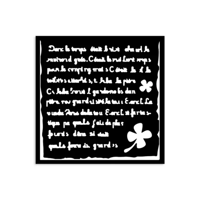 Thick Stencil 12x12cm, Stamperia, Art of Travelling, Manuscript