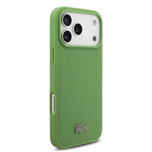 Lacoste Iconic Petit Pique MagSafe Case + Wallet for iPhone 17 Pro Max Green 3