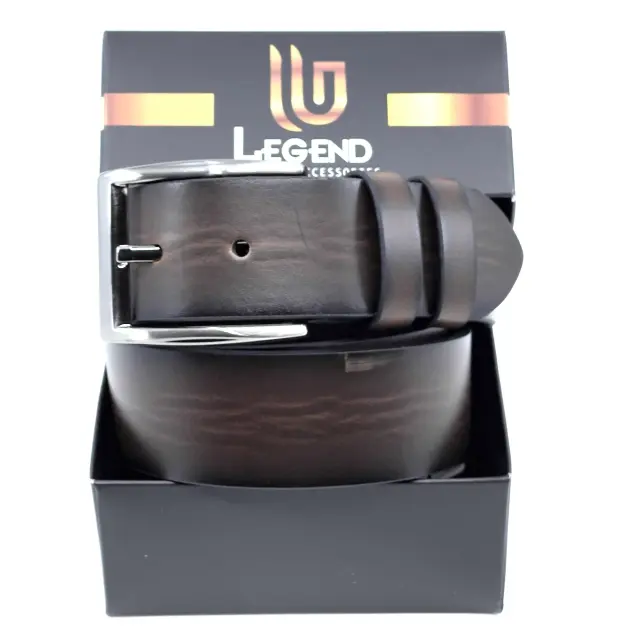 Καφέ Ζώνη P.U. Leather Brushed 4 cm - 125cm 3