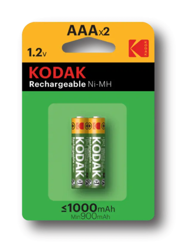 Μπαταρία Επαναφορτιζόμενη Kodak Rechargeable Battery NiMH AAA (HR03) 1.2V 1000mAh Σε Πακέτο Των 2 Τεμαχίων