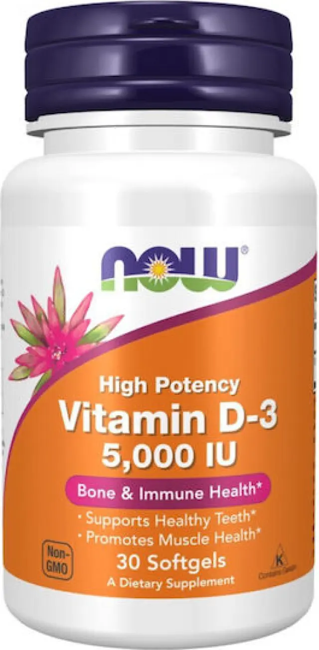 Now Foods Vitamin D-3 5000iu 30 Softgels (733739003744)
