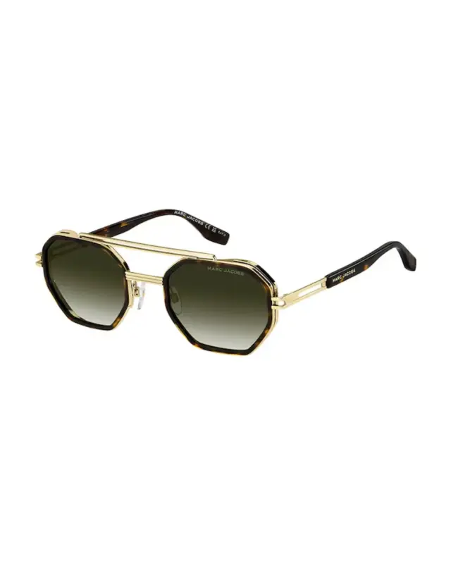 Marc Jacobs MARC 782/S 06J/9K Γυαλιά Ηλίου Χρυσά με Ταρταρούγα Σκελετό & Πράσινους Ντεγκραντέ Φακούς - 54 mm