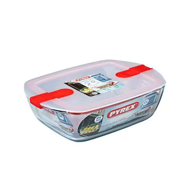 Φαγητοδοχείο Ορθογώνιο Γυάλινο Pyrex Cook & Heat | 2.5 Lt