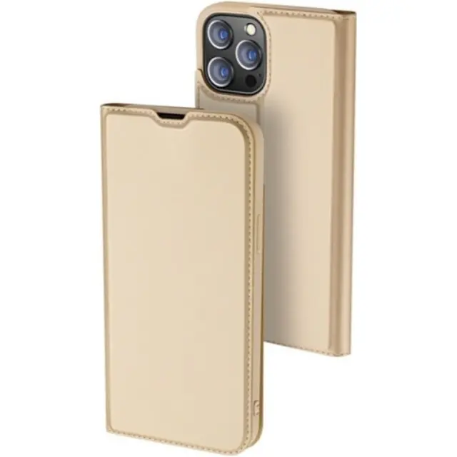 Θήκ Dux Ducis Skin Pro Book Δερματίνης Χρυσό (iPhone 13 Pro)