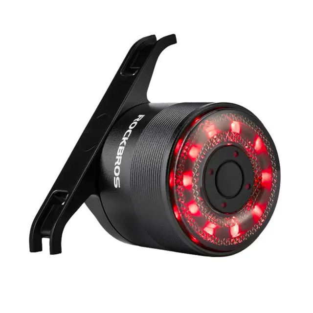 Rockbros Q1 Πίσω Φως Ποδηλάτου 7 Χρωμάτων LED + Καλώδιο USB-C - USB-A - Μαύρο