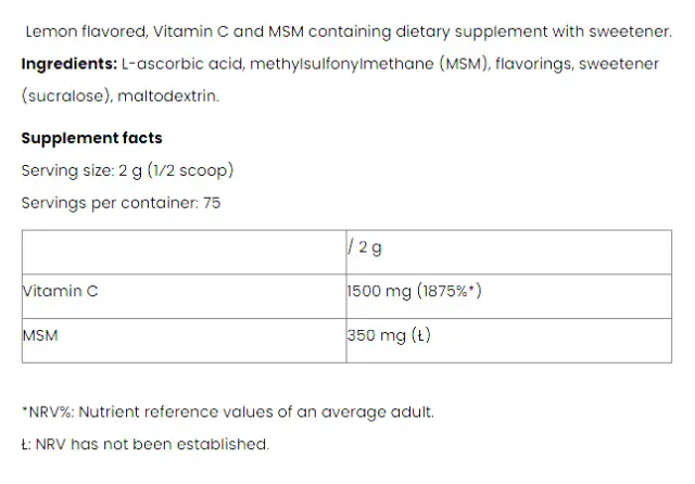 Nutriversum Vita C+MSM - VITA 2