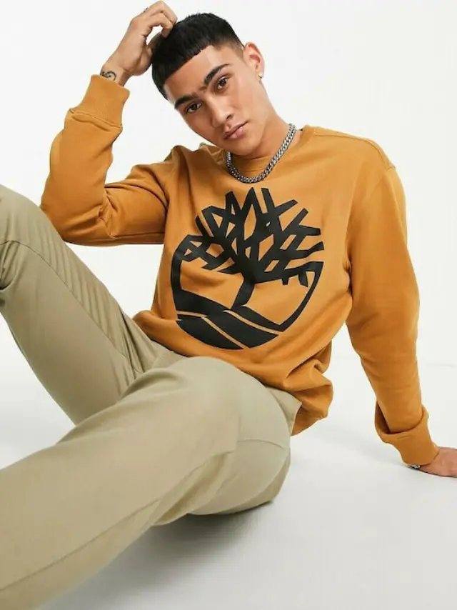 TIMBERLAND CORE LOGO CREW ΦΟΥΤΕΡ ΑΝΔΡΙΚΟ - A2BJ8/P57 BROWN 3