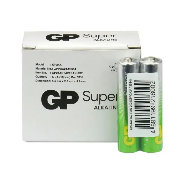 GP Super Alkaline G-TECH LR03 / AAA Alkaline Battery (GPB20530) GP BATTERIES