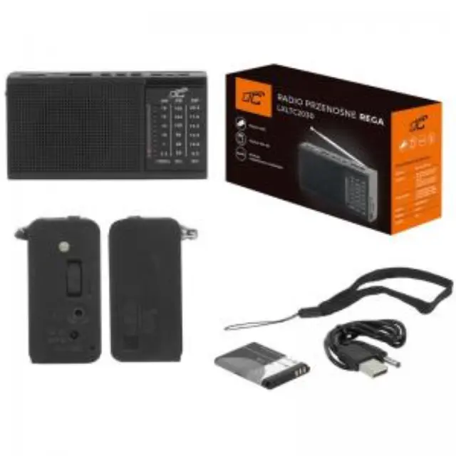 Φορητό Ραδιόφωνο LTC Rega με AM/FM, USB, microSD, AUX & Mini LED Φακό Μαύρο N70895 2