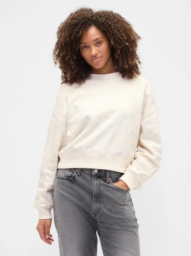 Logo Crop Φούτερ WHITE SAIL
