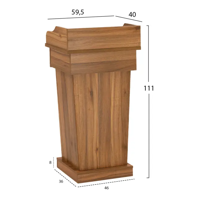 Αναλόγιο εκφωνητή Supreme Honey Oak 59,5x40x111 εκ. 2
