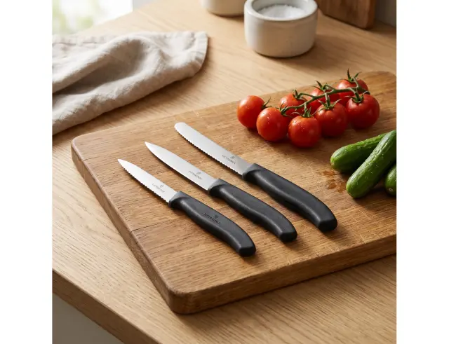 Σετ Μαχαίρια Γενικής Χρήσης Victorinox Swiss Classic με μήκος λεπίδας 8cm, 10cm και 11cm - Black - 3 τεμάχια6.7113.34