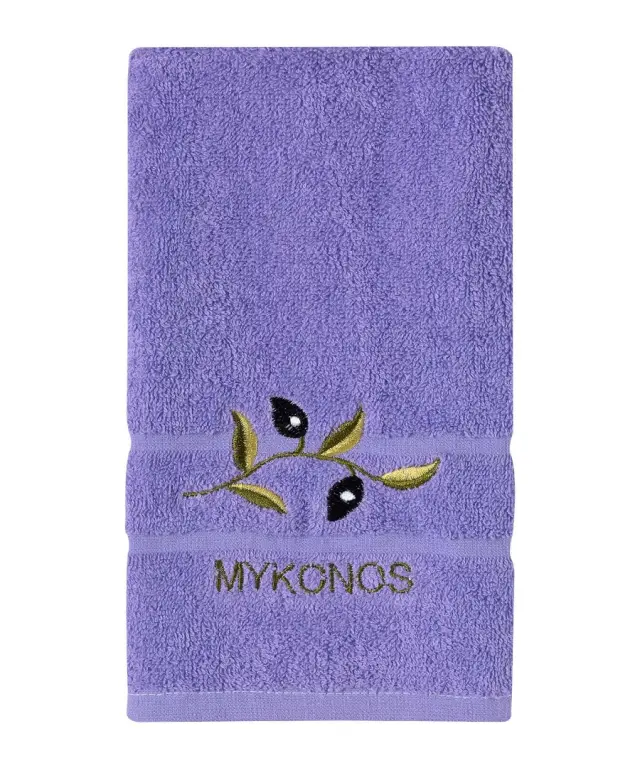 Πετσέτα Προσώπου (50cm x 100cm) Μωβ με Κλαδί ΜΥΚΟΝΟΣ -