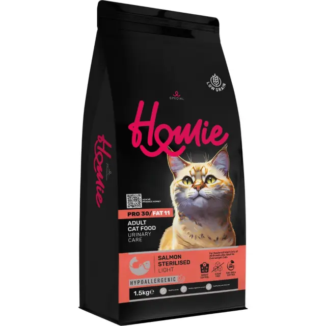 Homie Special Cat Adult Sterilised & Light Salmon Low Grain 1.5kg