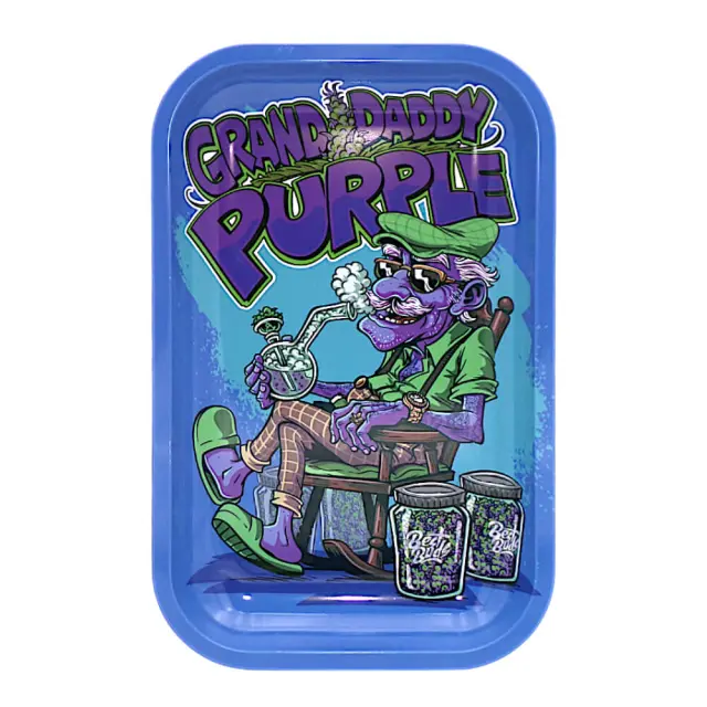 Best Buds Grand Daddy Purple Metal Rolling Tray Medium 17x28cm