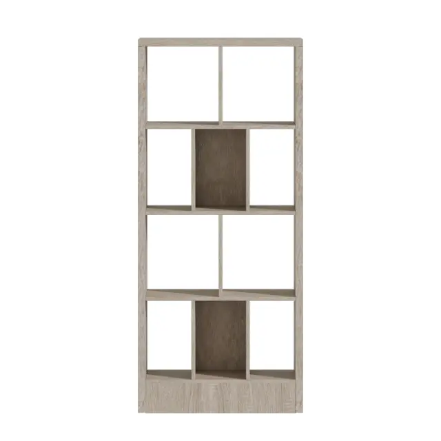 Βιβλιοθήκη Dividre pakoworld sonoma oak μελαμίνης 80x30x181εκ 2