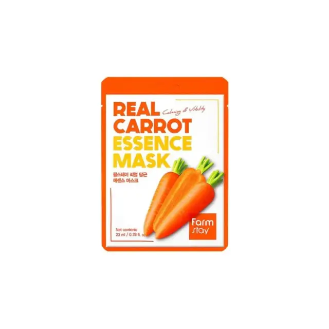 Farmstay Real Carrot Essence Mask Υφασμάτινη Μάσκα Προσώπου, 1τμχ
