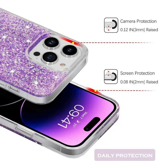 Techsuit® Sparkly Glitter για Redmi Note 13 Pro 5G/Poco X6-Purple 2